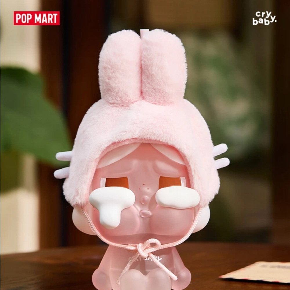 Popmart CryBaby Crying Again Bunny Plush Straw Cup